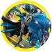 Plato de papel amarillo-negro de Batman 8 unidades