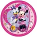 Plato de papel rosa con estampado de Minnie Mouse y Daisy, set de 8 unidades, 23 cm