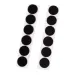 PlayBox: Cinta de velcro autoadhesiva negra de 20 mm, set de 12 unidades