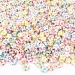 PlayBox: Conjunto de cuentas con forma de flor blanca y letras 920 unidades
