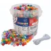 imagen de PlayBox: Conjunto de perlas transparentes y de colores de 1200 piezas 1