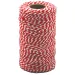 PlayBox: Hilo de algodón rojo y blanco 100m