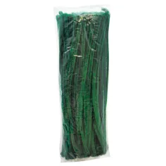 PlayBox: Hilos de chenilla de color verde 100ud 6mm