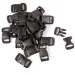Playbox: Juego de 10 hebillas de plástico negro de 11 mm