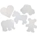 PlayBox: juego de bases planas de perlas planchables de tamaño XL - 5 unidades, formas variadas