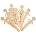 PlayBox: Palitos de madera para niños y niñas, set de 10 piezas de 14 cm