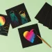 PlayBox: Papel de rascar ceroso negro 15x15 cm set de 10 unidades