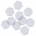 PlayBox: Paquete de base en forma de hexágono para perlas planas MIDI de 5 mm 7,5 cm set de 10 unidades