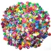 PlayBox: Paquete de lentejuelas de colores en diferentes colores, tamaños y formas de 100g