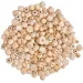 PlayBox: Perlas de madera naturales para ensartar en diferentes tamaños y formas, paquete de 500 g