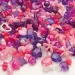 PlayBox: Set de 1000 cuentas de plástico en colores rosa y morado
