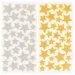 PlayBox: Set de pegatinas de estrellas brillantes doradas y plateadas de 132 piezas