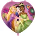 Princesas Disney: Globo de foil en forma de corazón 46cm