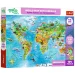 Puzzle educativo de mapa del mundo con animales de 104 piezas - Trefl