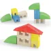 imagen de Quercetti: ToyTown Basic 15 piezas de juego de construcción de madera 2