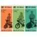 imagen de R88 14” bicicleta infantil con portabotellas y ruedas laterales en color naranja-negro – Dino Bikes bicicleta 4