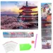 imagen de Rompecabezas de diamantes: Set de pintado de diamantes de pagoda japonesa 30x40cm 2