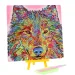 Rompecabezas de diamantes: Set de pintura de diamantes de lobo 20x20cm