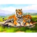 imagen de Rompecabezas de diamantes: Set de pintura de diamantes de tigres 40x50cm 1