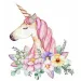 imagen de Rompecabezas de diamantes: Set de pintura de diamantes de unicornio con flores 10x15cm 1