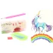 imagen de Rompecabezas de diamantes: Set de pintura de diamantes de unicornio en el arcoíris 10x15cm 2
