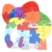 Rompecabezas de elefante educativo de madera con números