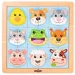 Rompecabezas de madera con cabezas de animales Montessori - Woodyland