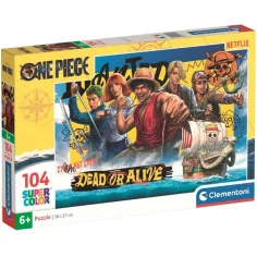 Rompecabezas Supercolor de 104 piezas de One Piece - Clementoni