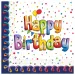 Servilleta de papel "Happy Birthday" de colores del arcoíris, paquete de 20 unidades