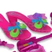 imagen de Set de belleza con zapatos, maquillaje y accesorios de peluquería en una bolsa 5