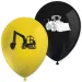 Set de globos de látex con diseño de maquinaria 8 unidades