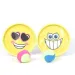 Set de juego de habilidad con pelota catch amarilla con diseño de Smiley
