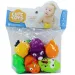 Set de juguetes de baño suaves con animales de safari de 6 piezas