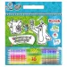 Set de pegatinas para colorear de Pequeño Topo 186 piezas con 16 lápices de colores