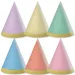 Sombrero de fiesta mini en colores pastel set de 6