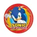 Sonic el erizo set de platos de papel de 8 piezas de 20 cm