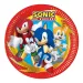 Sonic el erizo set de platos de papel de 8 piezas de 23 cm