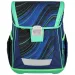 imagen de Spirit: Blue Stripes mochila azul-verde con rayas sobre fondo negro, set de 4 piezas 41x20x32cm 2
