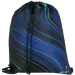 imagen de Spirit: Blue Stripes mochila azul-verde con rayas sobre fondo negro, set de 4 piezas 41x20x32cm 4