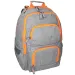 Spirit: E-Bag mochila gris y naranja con esquinas redondeadas, mochila 46x34x22cm