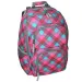 Spirit: E-Bag rosa y turquesa a cuadros mochila escolar, mochila 46x34x22cm