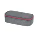 imagen de Spirit: Mi bolso estuche ovalado gris claro con cremallera rosa 23x10cm 1