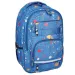 Spirit: Mochila escolar azul con manchas redondeadas, mochila 46x33x22cm