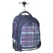 imagen de Spirit: Mochila escolar con ruedas de cuadros morados 2