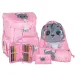 imagen de Spirit: Mochila escolar gris con gato, set de 5 piezas 38x17x28cm 1