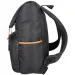 imagen de Spirit: Mochila negra con diseño y correas de color piel 47x33x17cm 2