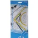 Spirit: Regla triangular transparente con transportador de 22 cm