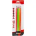 Spirit: Set de 4 lápices de grafito fluo con goma