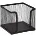Spirit: Soporte de bloc de notas de metal negro 10x10cm