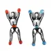 imagen de Sticky Man: Figura de esqueleto trepador de ventana set de 2 piezas 2